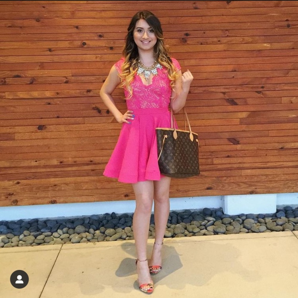Magenta pink dress